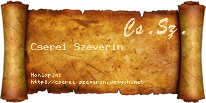 Cserei Szeverin névjegykártya
